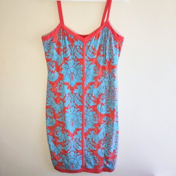 Nicole Miller Floral Paisley Sun Dress Resort Vacation Vibrant Boho Size Medium - Picture 3 of 8